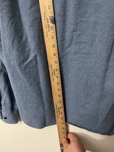 Banana Republic Blue Shirt Medium Standard Fit Untucked Classic Preppy - Picture 4 of 5