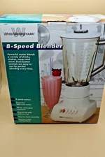 Vintage White Westinghouse 8-Speed Blender - NEW IN BOX- Dut's Deals