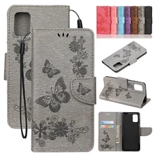 Fr Samsung A13 A53 A15 A54 A32 A52 A72 A23 5G Butterfly Leather Flip Wallet Case