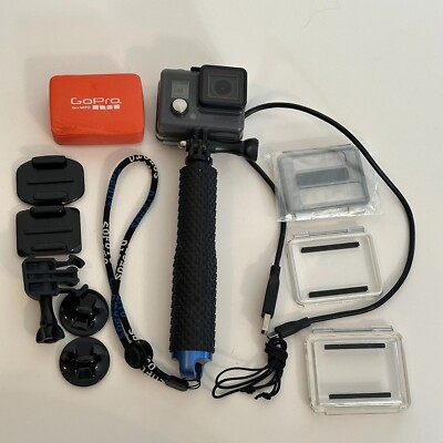 GoPro Hero HWBL1 Waterproof Action Mountable Camera Kit & Accessories (WORKING)
