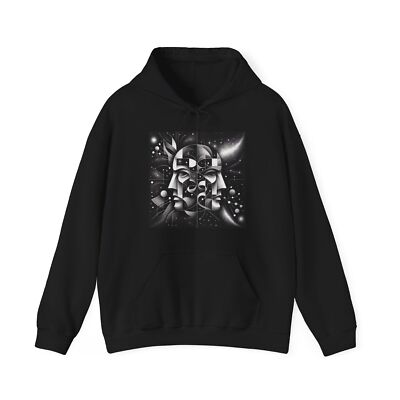 Adult Hoodie Sweatshirt Art Deco Duality Mask Abstract Cosmos Museum Gallery