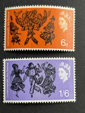 GB QE II, 1965, SG669p-670p, Commonwealth Arts , Phosphor , Fine Mint, MNH