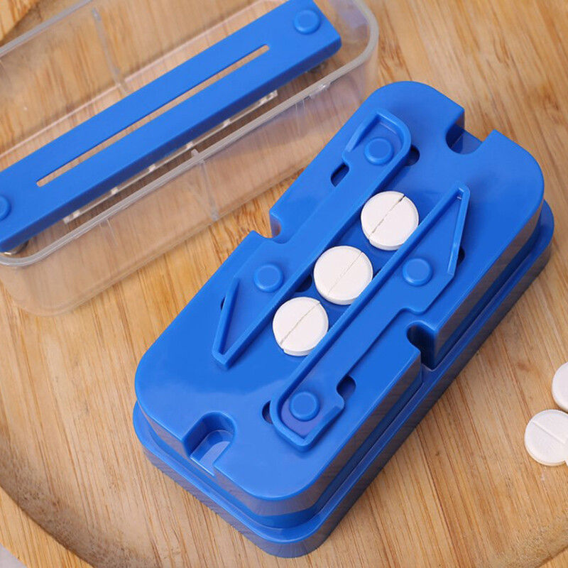 1pc Pill Cutter Medicine Box Pill Cutting Splitter Drugs Tablet Cutter