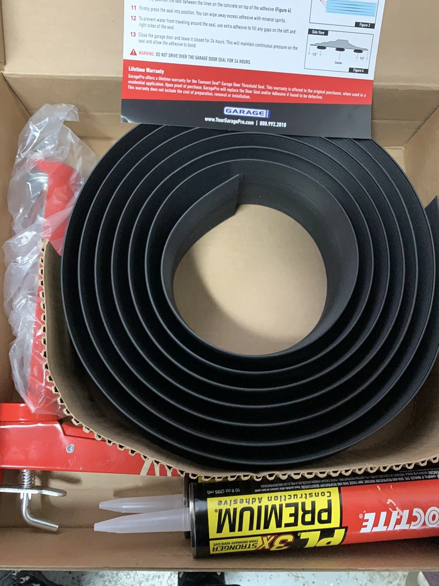 GaragePro 198 in x 3.5 in Plastic Door Threshold Installation Method Adhesive