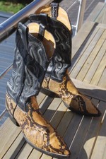 Boots  STALLION python et cuir Santiags taille US 7,5D (40,5 )