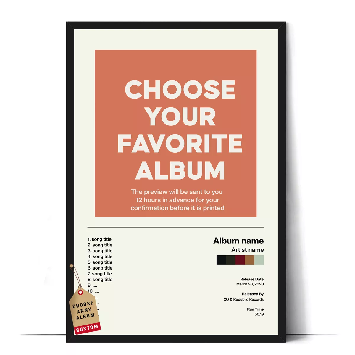 Create your own album poster! – Poster Crew