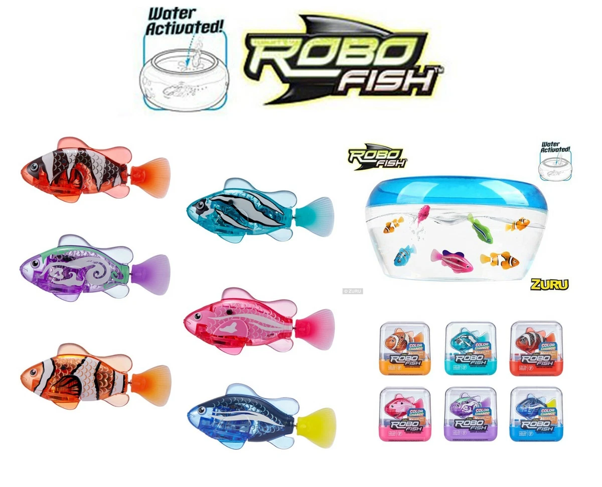 Zuru Robo Alive Robo Fish Changes Color Robotic Swimming Fish