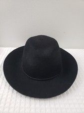 Women  s Cowgirl Felted Hat Black 100 Wool Whimsygoth One Size