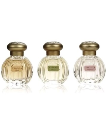New Tocca Mini Perfume 3pc Gift Set Cleopatra Florence & Stella  .17 oz