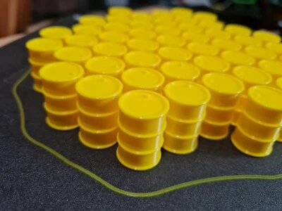 10 x 200L Oil Drums Barrels 1:24 scale diorama accessories truck load 1/24