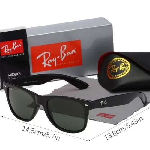 New Ray Ban Sunglasses Rectangular Polarized Sunglasses Black Frame UV Blocking - Bild 9 von 31