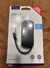 Targus 4-Port Mobile USB Hub USB 2.0 480 Mbps Black (ACH114US) Laptop Powered