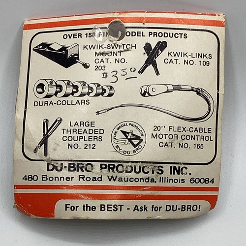 NOS Vintage Du-Bro Model RC Parts 1/2A Kwik-Klip W/ Cord Set Catalog No. 149 - Picture 5 of 6