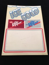 Dr Pepper Store Refrigerator Cooler Frig Sticker Diet DP ICE COLD 1981