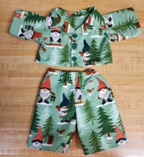 CHRISTMAS GNOME TREE FLANNEL PAJAMAS PJS  for 16" CPK Cabbage Patch Kids