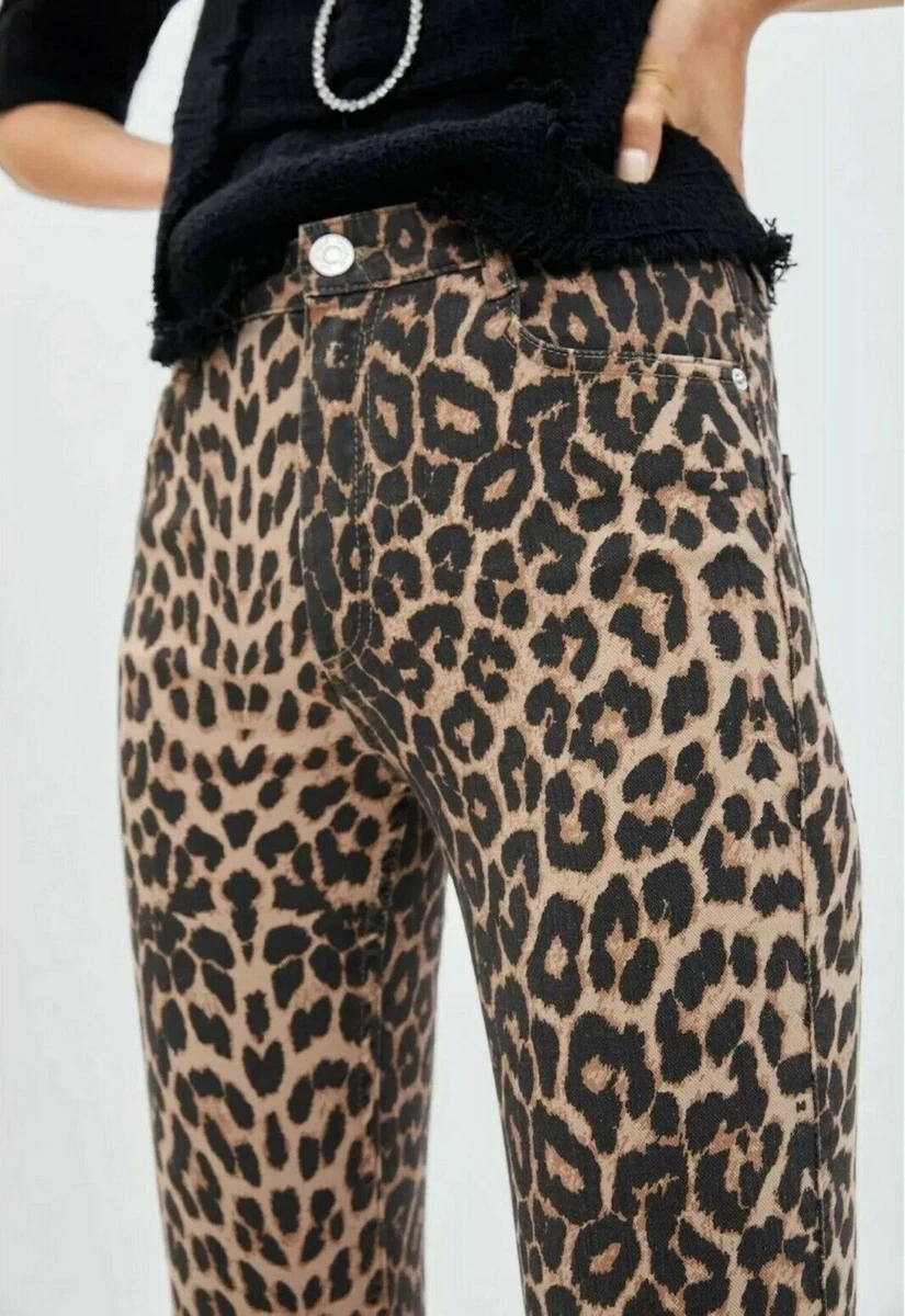 Leopard print jeans best sale zara