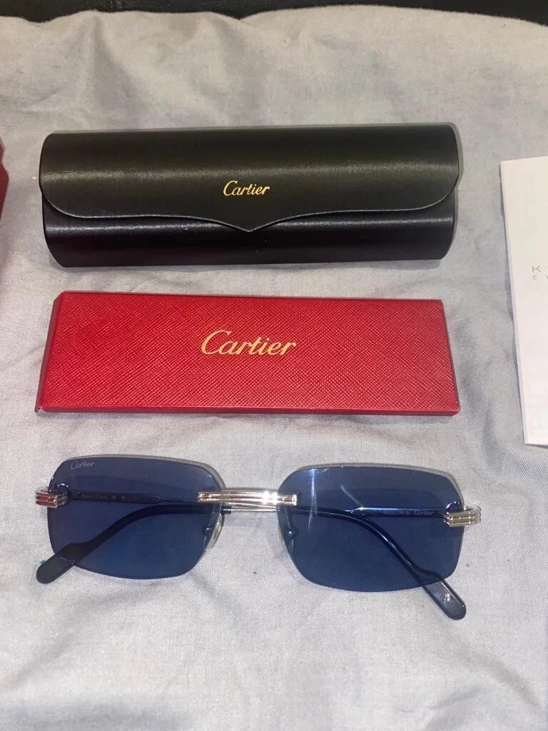 Blue lens store cartier glasses
