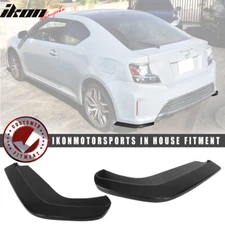 Fits 14-16 Scion TC Rear Bumper Lip Splitters Unpainted PU Side Corner Aprons