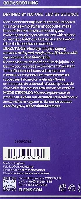 Crema suavizante de pies Elemis Treat Your Feet 2,5 oz/75 ml fecha de salida 2027 caja Foto 4 de 4