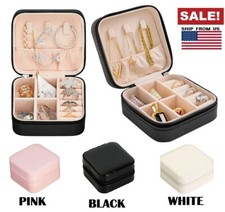 Travel Small Jewellery Organizer Box Pu Leather Carry Jewelry Storage Case Box