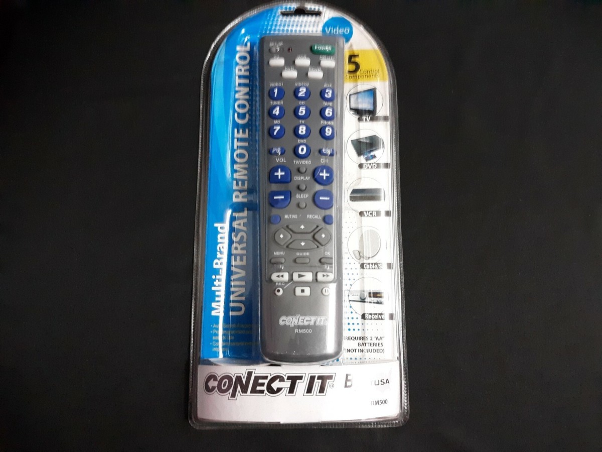 CONNECT-IT MULTI-BRAND UNIVERSAL TV REMOTE CONTROL RM500 5-IN-1