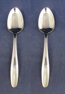 Oneida PARAMOUNT Stainless Flatware Serving Spoons SET OF TWO - USA MADE