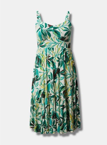 Vestido Midi Torrid en Niveles Verde Nuevo con Etiquetas Nuevo 2X - Imagen 9 de 9