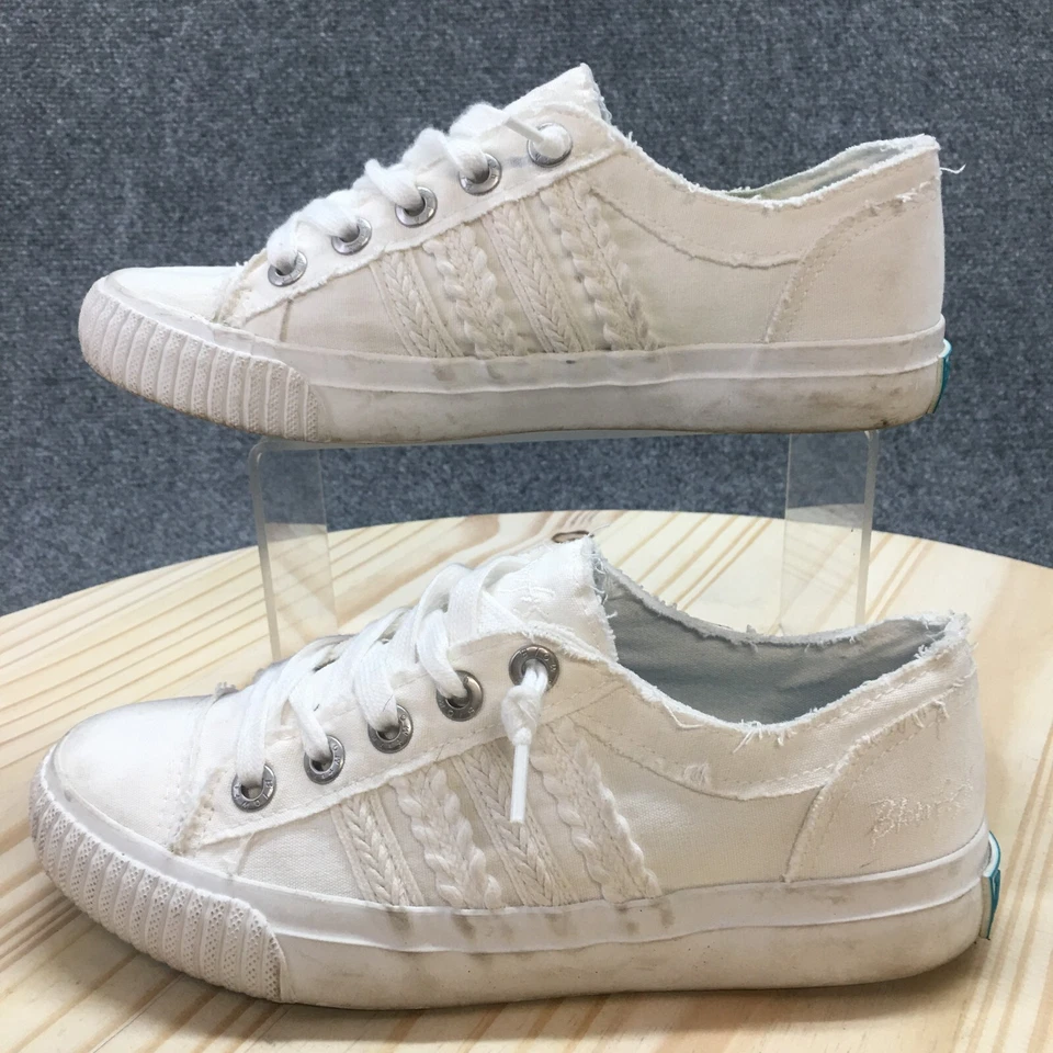 Tênis Blowfish Malibu Feminino 7 Parlane Cap Toe Tecido Branco com Cadarço - Imagem 2 de 4