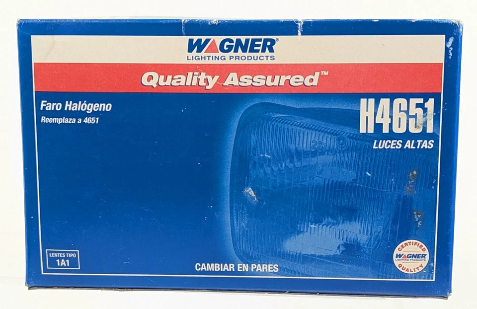 Conjunto de faros de haz sellado Wagner 4651 para GMC Chevy Pontiac Oldsmobile Foto 3 de 4