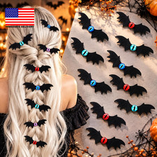 12Pcs Halloween Hair Clips for Women, Colorful Devil Eyes Gothic Eyeball with Ba