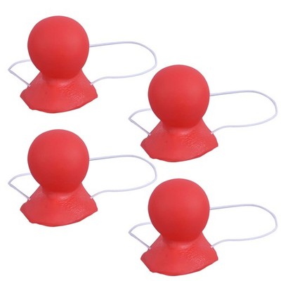 4Pcs Durable Red Clown Nose Props for Carnival Costume Party Decoration