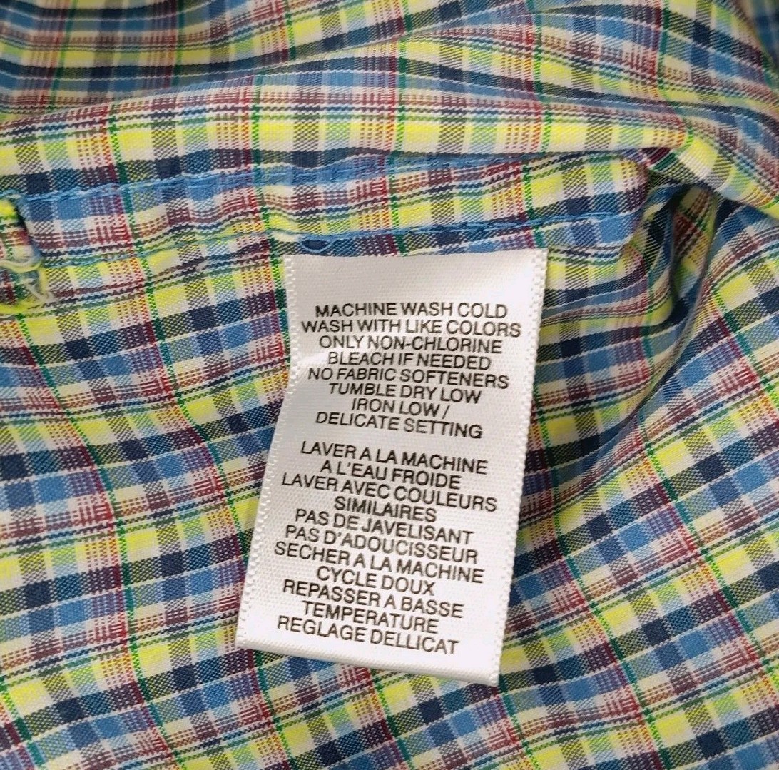 Exofficio Shirt Mens Medium Plaid Outdoor Vented L/S 2 Pockets Hiking Gorpcore