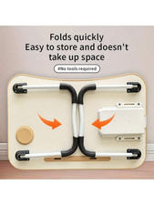 Portable Laptop Desk - Foldable Table Computer Desk - With Cup Holder And Drawer