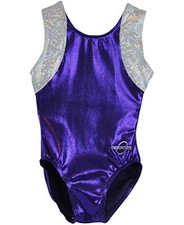 Obersee Girls O3gl053cxxs Leotard, Purple/Silver, 2-3 Years