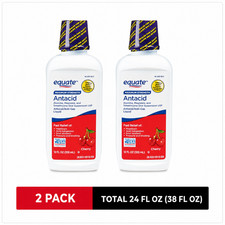 2 pack Equate Maximum Strength Antacid Liquid, Cherry, 12 fl. Oz