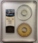1853-O Seated Liberty Dime SS Central America Shipwreck PCGS VF-30 Gold Pinch