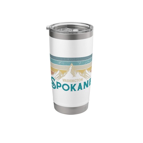Spokane Washington Vintage Mountains Souvenir Gift Stainless Steel Insulated ...