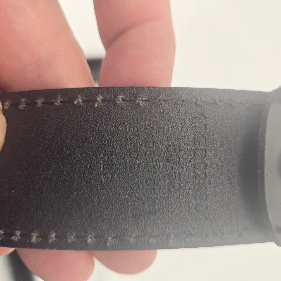 VTG Dickies Black Leather Belt Men’s Silver Logo Buckle Size 50-52 #17GD024901 - Image 4 of 4