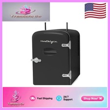 Compact Retro Mini Fridge & Heater with Carry Handle - Perfect for Home & Travel