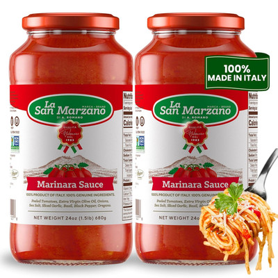 Marinara Sauce, 24 Oz, Pasta Sauce Made in Italy, All Purpose Tomato Premium Qua