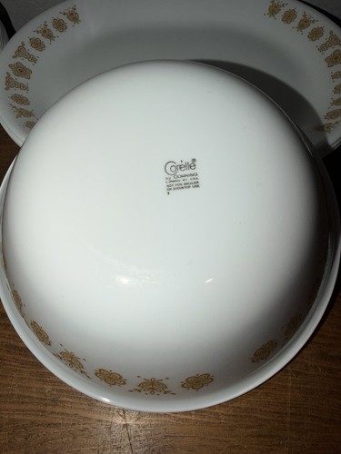 Vintage Schmetterling Gold Corelle Lot Teller Tassen Salz/Pfeffer Teller Schüsseln 58 Teile - Bild 7 von 19