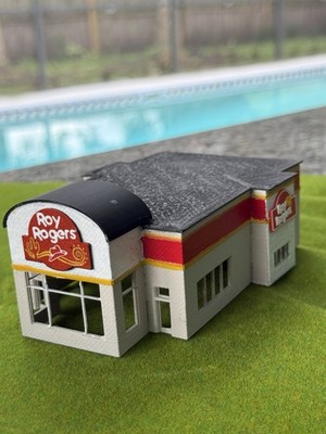 N Scale Roy Rogers Vintage  Building Painted Built Fast Food  Restaurant