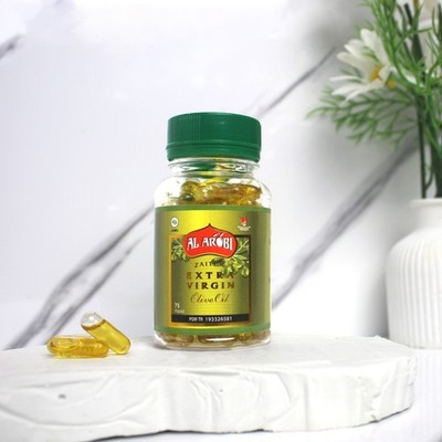 Al Arobi Natives Olivenöl Extra Kapseln 75 Stück Premium Kaltgepresst EVOO