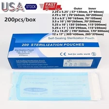 200x Instrument Sterilization Pouches Bags Nail Tools Grade Paper Dental Pouch