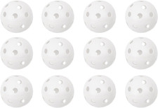 12pcs Hollow Plastic Baseballs Lightweight Durable Practice Balls for Training
