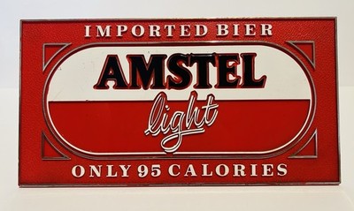 Vintage AMSTEL LIGHT BEER Sign Wall or Counter Top Display Signage