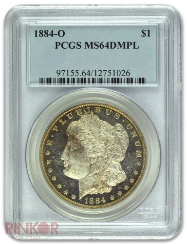 1884-O $1 Morgan Dollar PCGS MS 64 DMPL