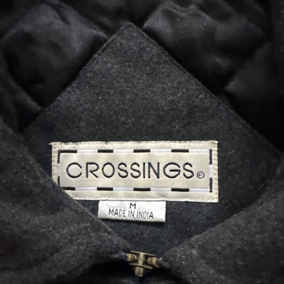 Chaqueta Abrigo Para Hombre De Colección Crossings Mezcla Lana Forro Acolchado Talla M Negra Foto 3 de 4