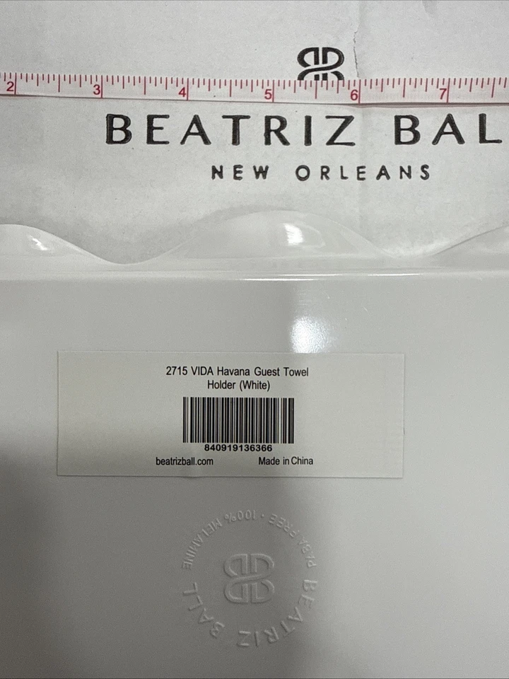 Toallero Beatriz Ball Vida Havana Invitado Blanco Melamina Nuevo Lujo Foto 4 de 4