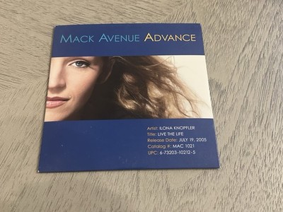 Live the Life by Ilona Knopfler (CD, 2005) Mack Avenue Advance